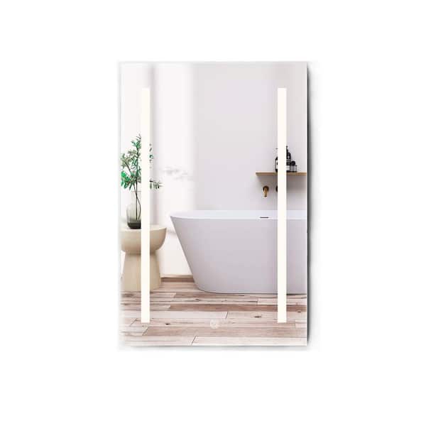 Unbranded Quannisha 20 in. W x 30 in. H Large Rectangular Black Aluminum Recessed or Surface Mount Medicine Cabinet with Mirror