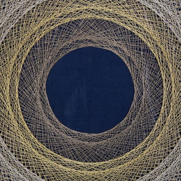 Litton Lane Blue Handmade Circular String Art Geometric Shadow Box With  Canvas Backing 23431 - The Home Depot