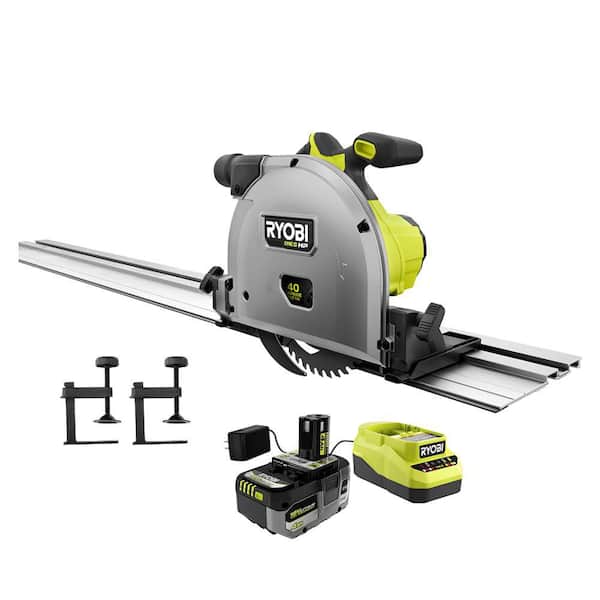 ONE+ HP 18V Brushless Cordless 6-1/2 in. Track Saw Kit w/ 4 Ah HP Battery, Charger, & Track Saw Material Clamp (2-Pk)