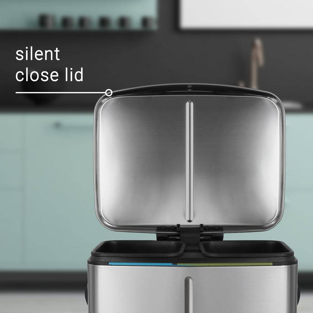 Marco 10.5-Gallon Stainless Steel Fingerprint Resistant Kitchen Trash Can