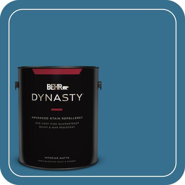BEHR DYNASTY 1 gal. #M490-6 Living Stream One-Coat Hide Matte Interior Stain-Blocking Paint & Primer