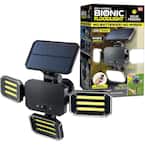 180-Degrees Swiveling Light Black Solar Powered Motion Activated Outdoor 108 Integrated LED Bionic Floodlight