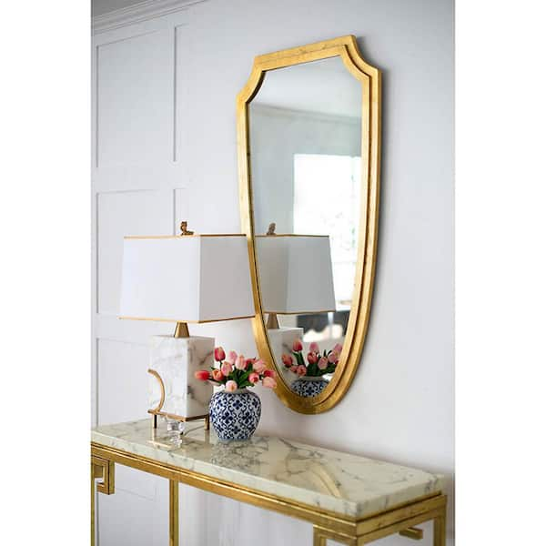 A & B Home 46 in. x 24 in. Modern Oval Framed Decorative Mirror