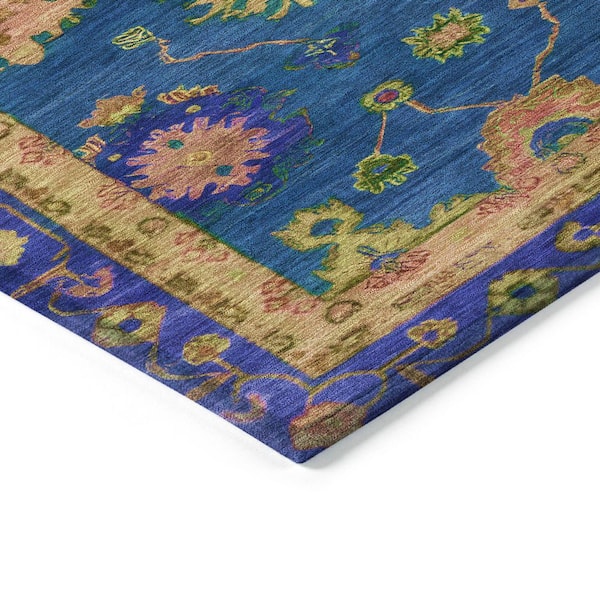 Chantille Machine Washable Indoor/Outdoor Abstract ACN2046 Blue 8 ft. x 10 ft. Area Rug