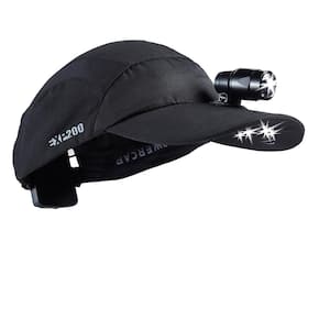 POWERCAP LED Premium Headlamp Hat EXP 200 Ultra-Bright Hands Free Lighted Battery Powered Black