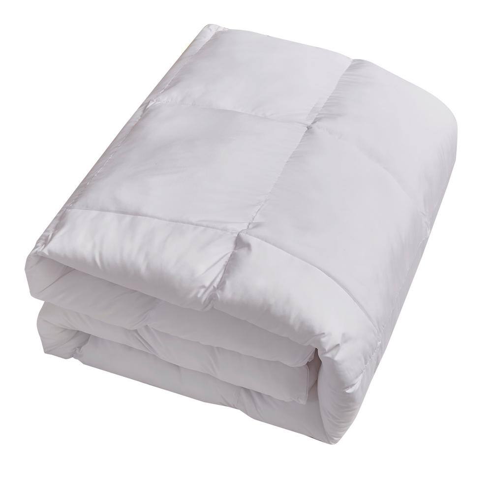 King Size White Cotton Blend Down Bedspread