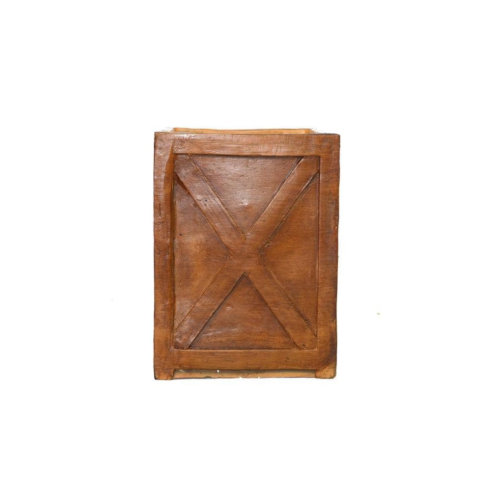 12.75 in. x 12.75 in. x 17 in. Bronze Square X Fiberstone Planter price history on PriceWatchPro