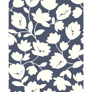 Matilda Navy Floral Navy/White Wallpaper Sample