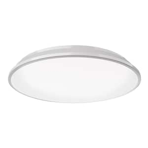 Brook 15 in. 1-Light 30-Watt White Integrated LED Flush Mount