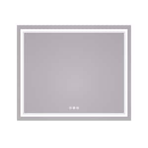 48 in. W x 40 in. H Rectangular Frameless LED Light Anti-Fog Wall Bathroom Vanity Mirror with Frontlit and Backlit