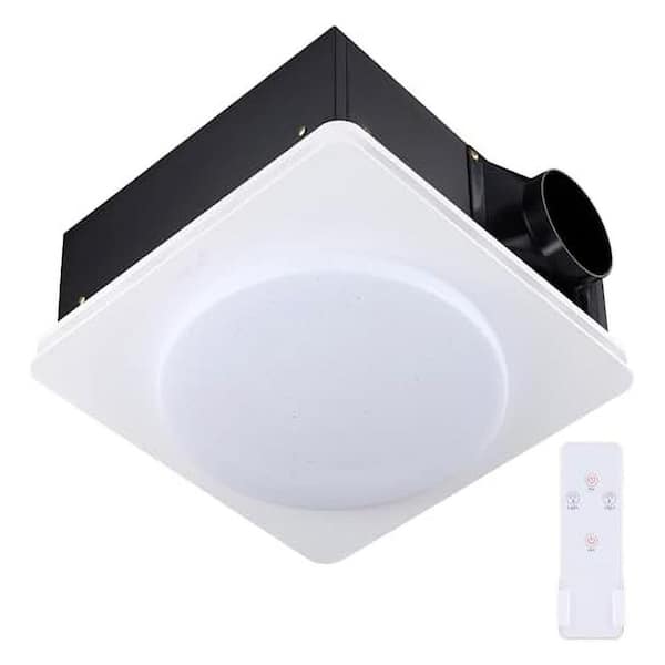 2 in 1 Bathroom Exhaust Fan with Light 40W 190 CFM 1.0 Sone 1500lm LED Ultra Quiet Easy Install Remote Control