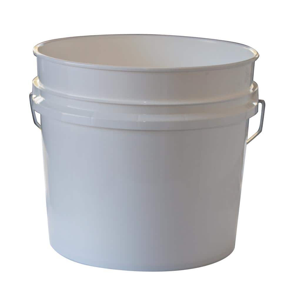 3 Gallon/11 Liter White Polypropylene Bucket with Handle