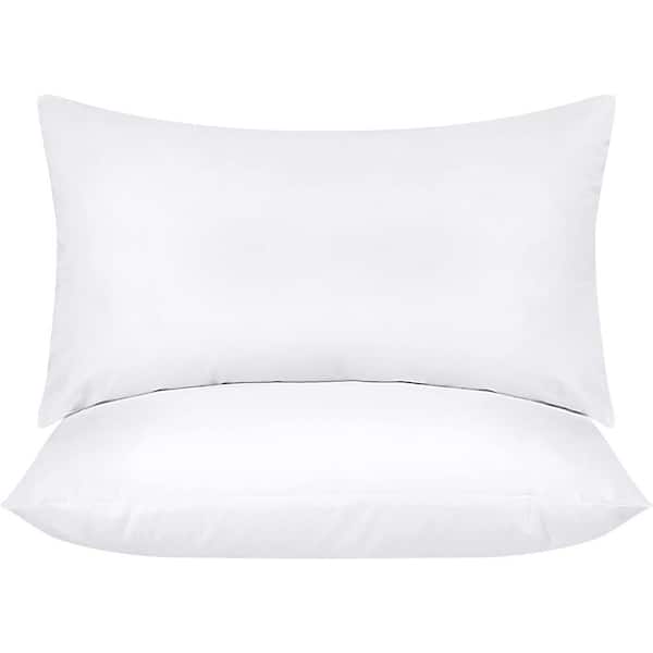 12 x 20 Outdoor Couch Cushion Insert, Throw Pillows White Cushion for Indoor/Outdoor Decorative Pillows-(Pack of 2)