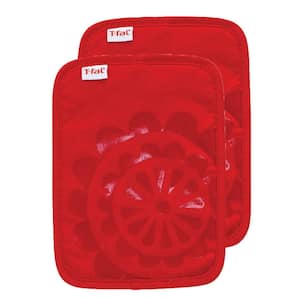 T-fal Charcoal Medallion Cotton Silicone Pot Holder (2-Pack) 97164