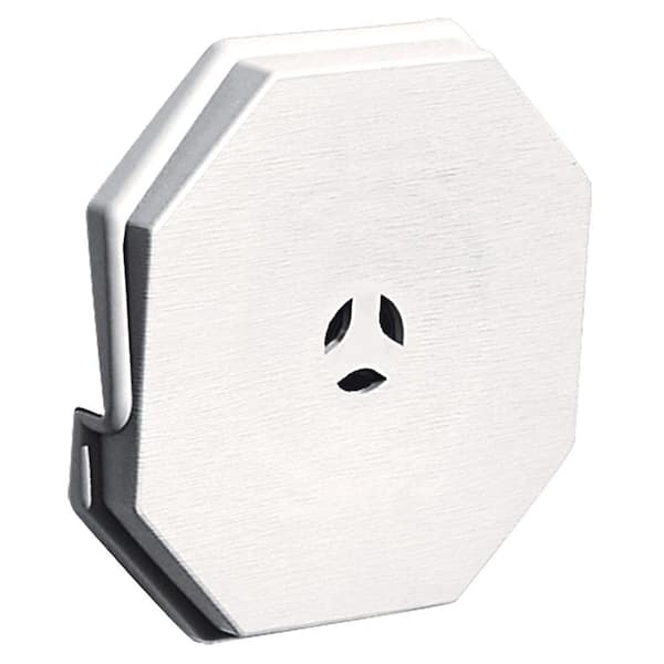 Builders Edge 6.625 in. x 6.625 in. #117 Bright White Surface Universal Mounting Block