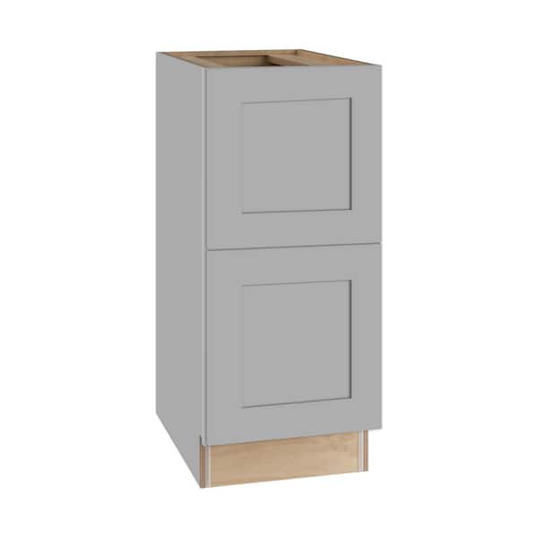 Newport 18 in. W x 21 in. D x 28.5 in. H Assembled Plywood Desk Drawer Base Bath Cabinet in Pearl Gray with Soft Close