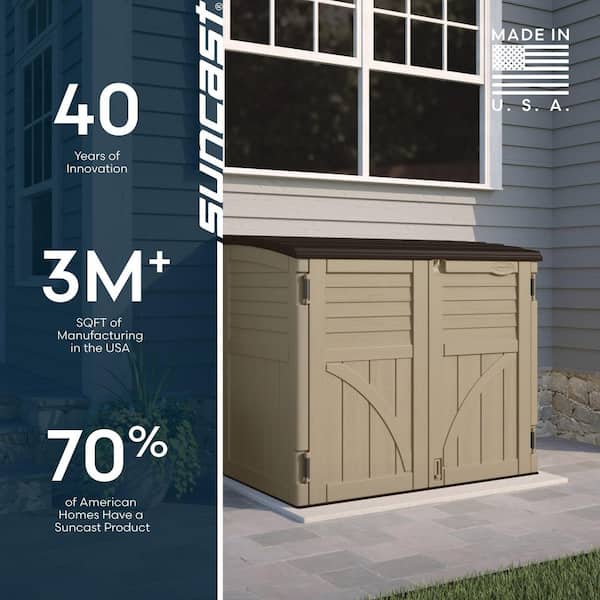 Suncast 2 ft. 8 in. x 4 ft. 5 in. x 3 ft. 9.5 in. Resin Horizontal