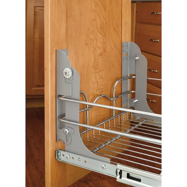 Rev-A-Shelf 8 in. H x 1.5 in. W x 2.13 in. D Metal Door Mounting Kit for Wire Sink and Base Units