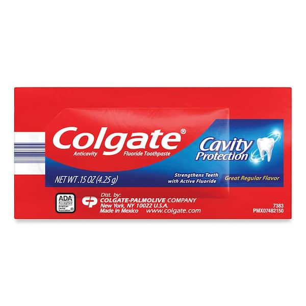 Cavity Protection Toothpaste, Regular Flavor, 0.15 oz. Sachet, 1,000/Carton