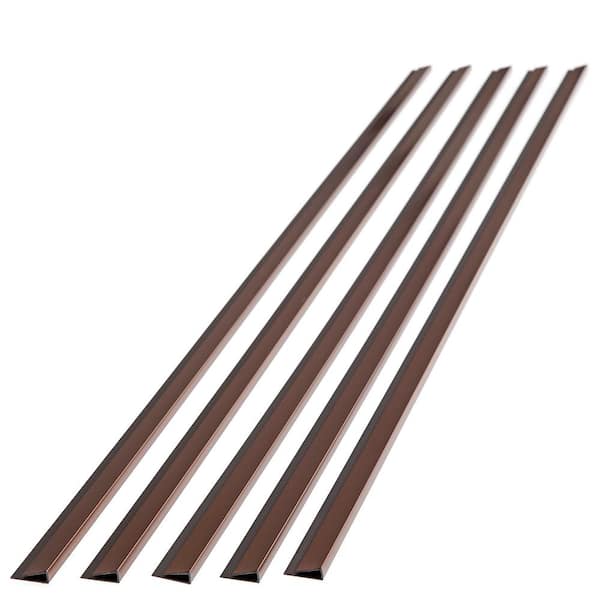 47 in. Oil Rubbed Bronze Vinyl Large Profile J Trim (5-Pack)