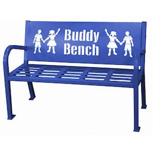 4 ft. Blue Buddy Bench