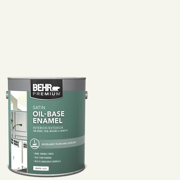 1 gal. White Oil-Based Satin Interior/Exterior Enamel Paint