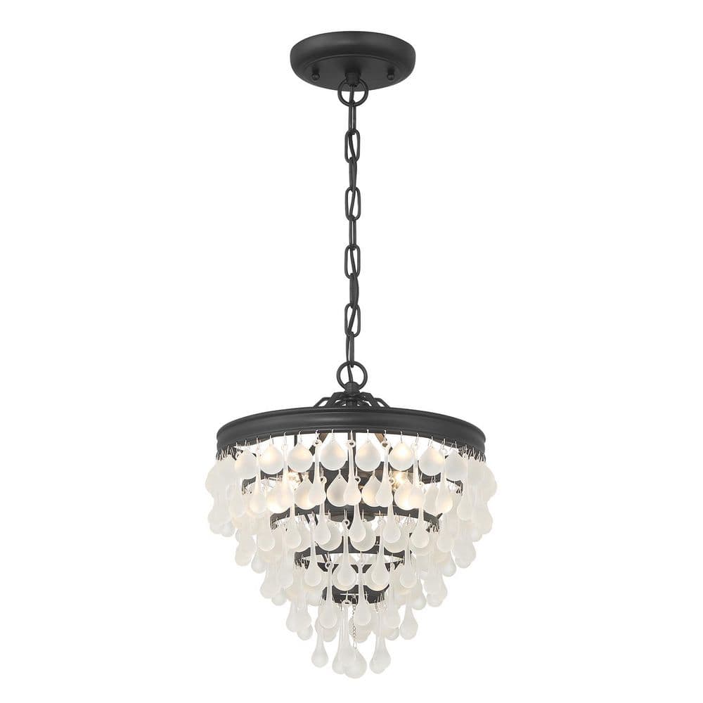 00633779101038, Calypso 3-Light Crystal Teardrop Matte Black Pendant price history on PriceWatchPro