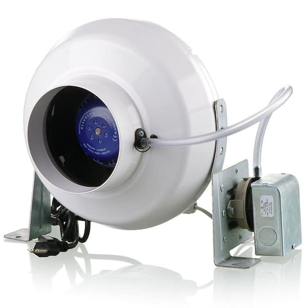 Dryer Booster Fan with Pressure Sensor - 6 in. Duct Fan 317 CFM
