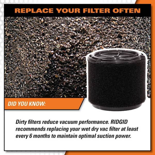RIDGID Wet Application Foam Filter for 