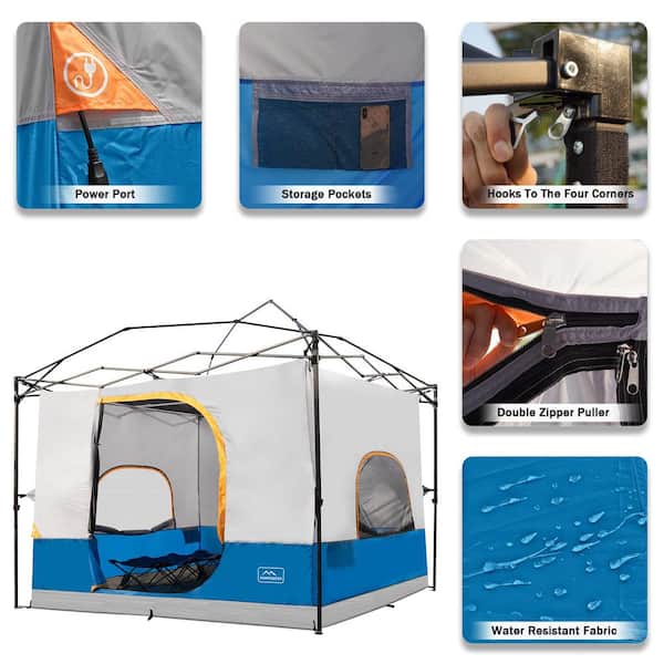 10 ft. x 10 ft. Camping Cube Pop Up Canopy Tent Converts 10 ft. x 10 ft. Camping Cube Pop Up Canopy Tent Converts