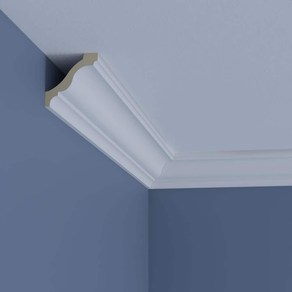 Adeline 96" Gray Polyurethane Crown Moulding