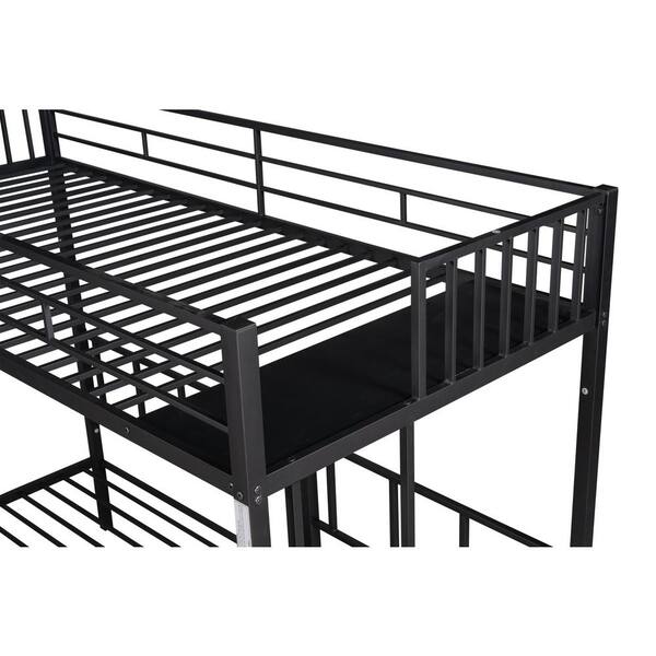 Godeer Black Triple Twin Bunk Bed Can Be Separated Into 3 Twin Beds A861w Godeer Black Triple Twin Bunk Bed Can Be Separated Into 3 Twin Beds A861w