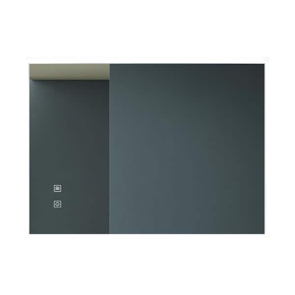 Unbranded 36 in. W x 28 in. H Rectangular Frameless Wall Bathroom Vanity Mirror in Silver with Anti Fog Dimmable Touch