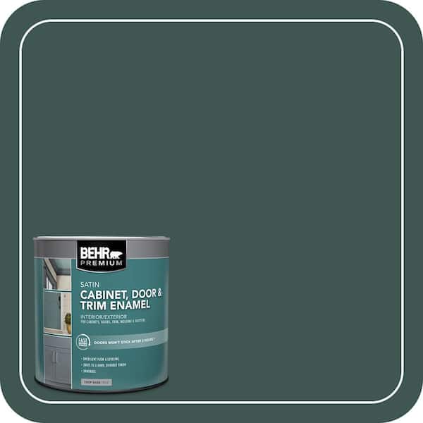 1 qt. #HDC-CL-21A Dark Everglade Satin Enamel Interior/Exterior Cabinet, Door & Trim Paint