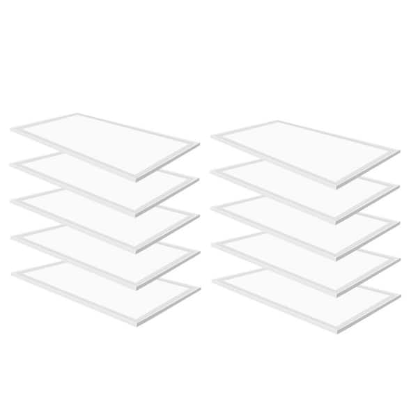 2 ft. x 4 ft. 7800 Lumens Integrated LED Panel Light, 5000K White Color (10-Pack)