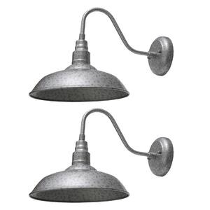 Marjie 1-Light Galvanized Finish Wall Sconce with Dimmable