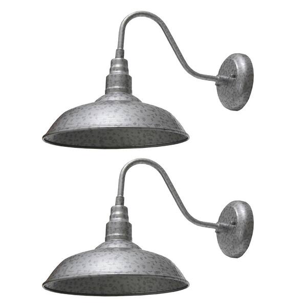 Unbranded Marjie 1-Light Galvanized Finish Wall Sconce with Dimmable
