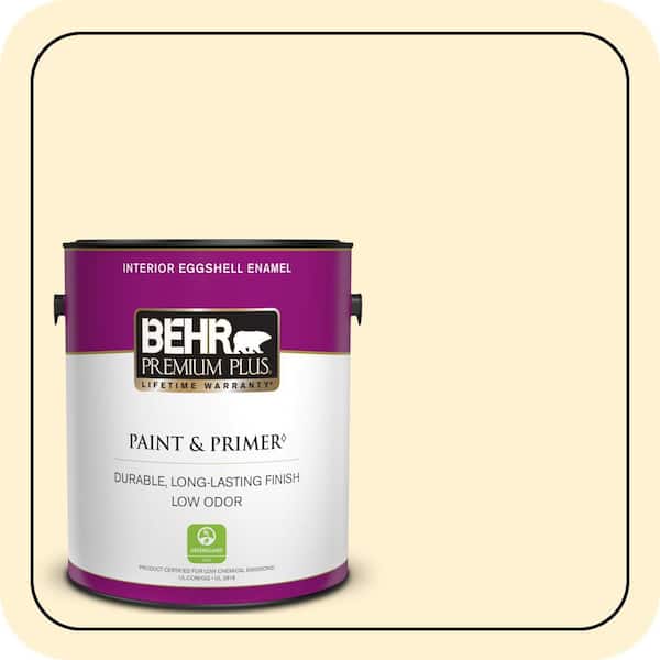 BEHR PREMIUM PLUS 1 gal. #ICC-30 Cashmere Sweater Eggshell Enamel Low Odor Interior Paint & Primer