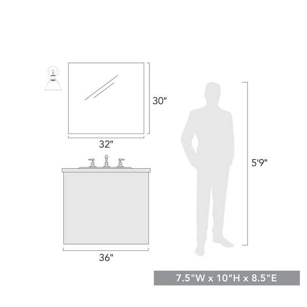 Golden Lighting - Orwell 1-Light Bath Vanity