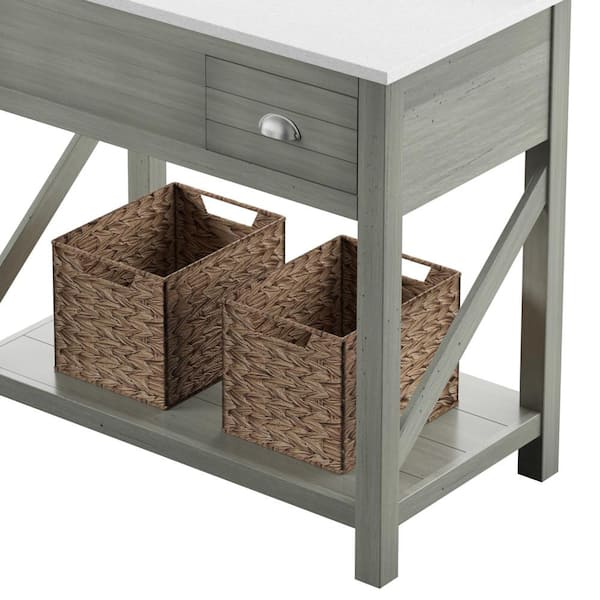 Twin Star Home 36 in. W x 20 in. D Open Bath Vanity with