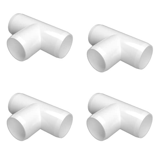 Formufit 1-1/2 in. Furniture Grade PVC Tee in White (4-Pack)