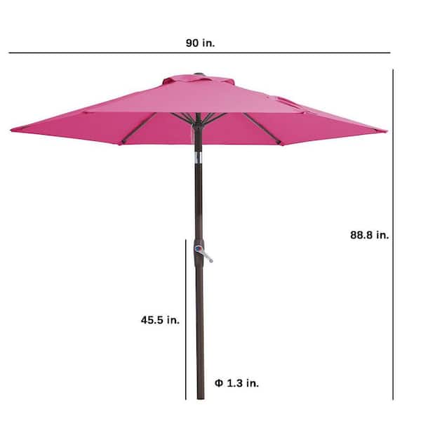 hot pink patio umbrella Aya Pagoda Umbrella, Pink/White - 102Dia x 110H in, Durable Sunbrella Canopy, Sturdy Aluminum Frame this pagoda Boho Fringe Patio Umbrella, Pink