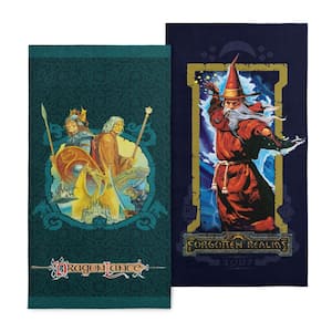 Dungeons & Dragons Dragon Lance Wizard Realms 2PK Cotton/Polyester Blend Graphic Beach Towel Set
