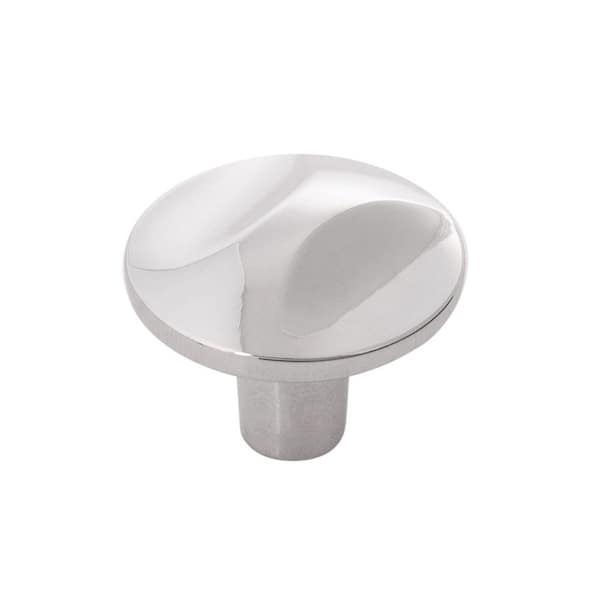 HICKORY HARDWARE Crest Collection 1-1/4 in. Dia Chrome Finish Cabinet Knob