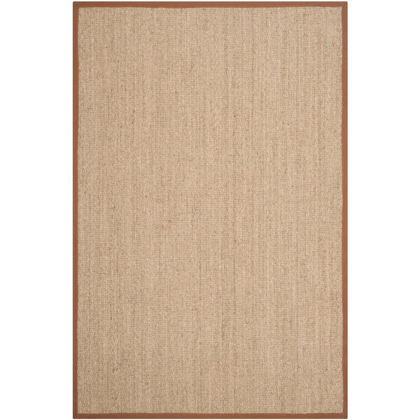 SAFAVIEH Natural Fiber Beige/Brown 5 ft. x 8 ft. Border Area Rug