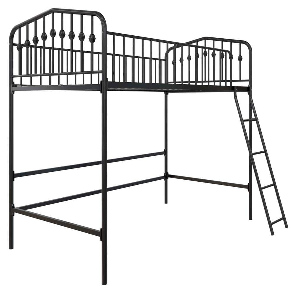 Novogratz Novogratz Bushwick Metal Twin Loft Bed, Black 4615019N - The ...