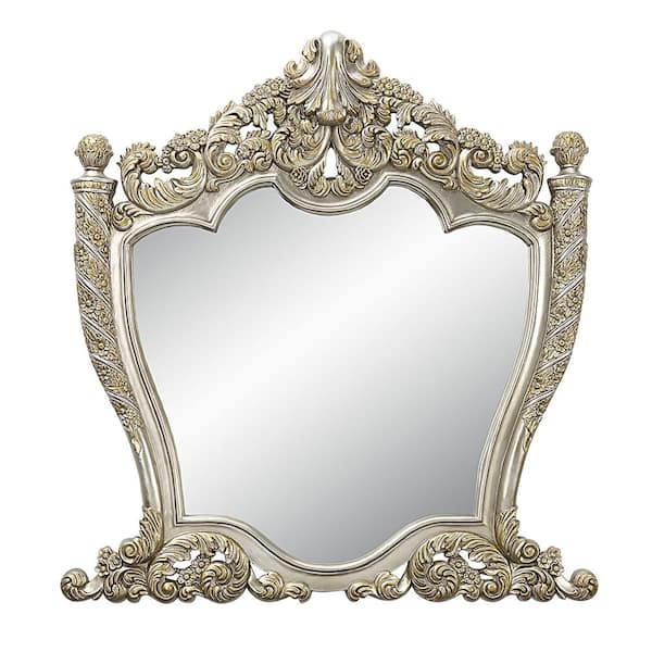 Acme Furniture 55 in. W x 59 in. H Wood Gold Dresser Mirror BD01236