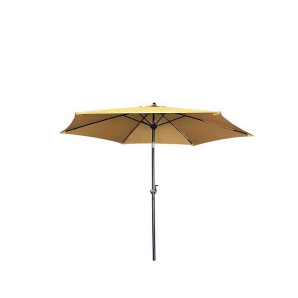 living accents 9 ft tiltable tan market patio umbrella ft. Taupe : Patio, Lawn & Garden This large outdoor umbrella is a great way to provide shade for your patio and guests while complementing your sense of style and color Living Accents 9 ft. Tiltable