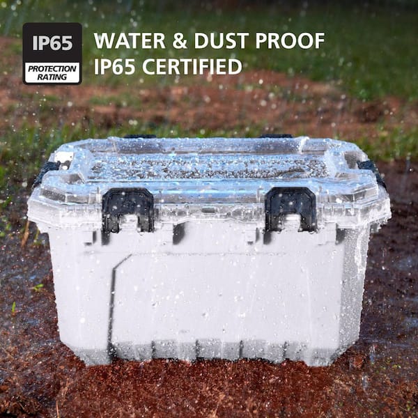 Husky 5 gal. Pro Duty Waterproof White Tote (4-Pack) 271603 - The