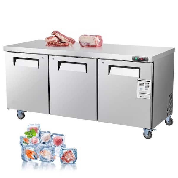 Commercial Refrigerator 72 in. Sandwich and Salad Prep Table 17.7 cu. ft. Stainless Steel Food Prep Station Silver